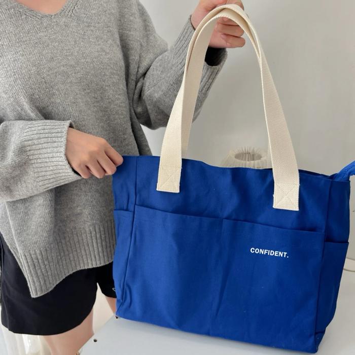 Satu Masa - Confident Totebag kanvas custom resleting + furing PREMIUM