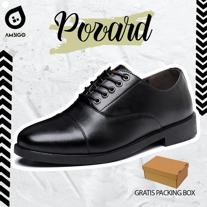 [ 100% PRODUK IMPORT ] Ambigo Sepatu Pantofel Prial POVARD Sepatu Pantofel Kulit PU Model Terbaru SE
