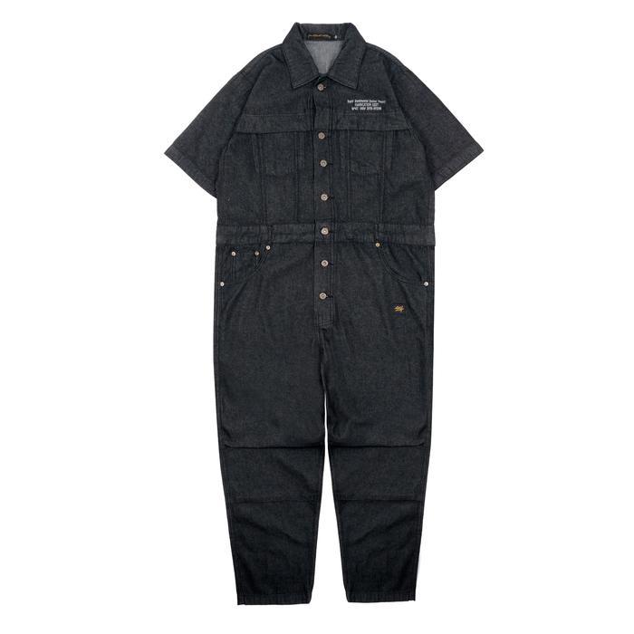 Exclusive Sale Ssst Coverall Shortsleeve Jumpsuit Denim Washed Black Pasti Promo