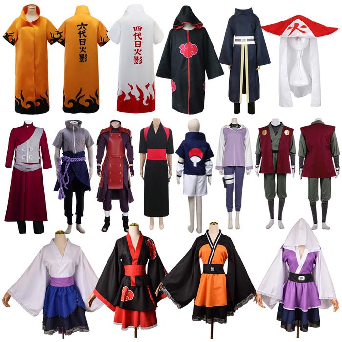 Naruto Anime Cosplay Akatsuki Cloak Kakashi Uchiha Madara Hyuga