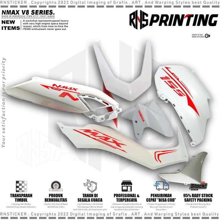 V8 Cutting Sticker Striping Variasi Nmax New 2020-2024 Striping Nmax New transparan Vietnam Style