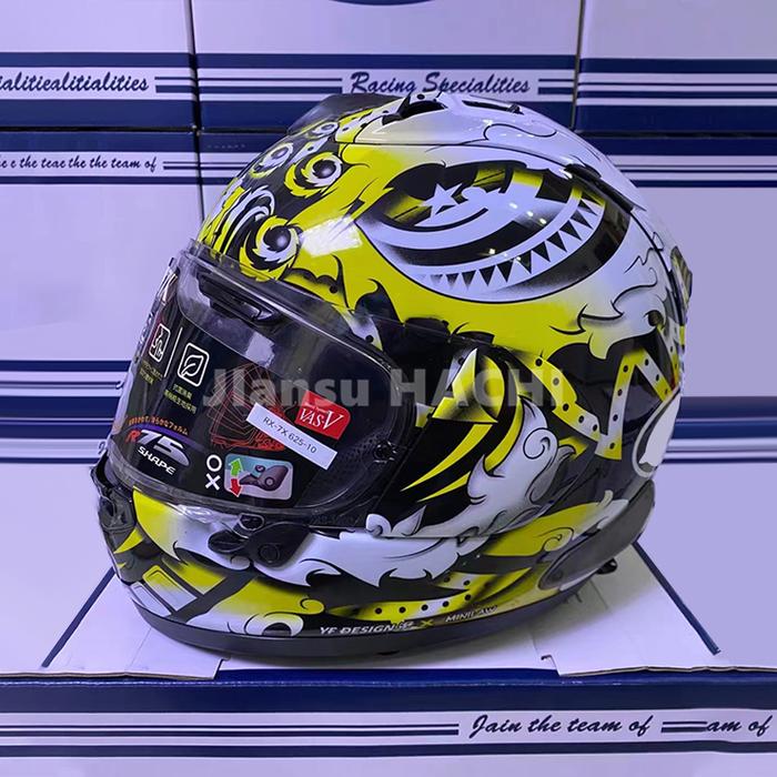 RX-7X Super FRP Helmet Motor Full Face Helmet Rx7x Lion Gold Helmet