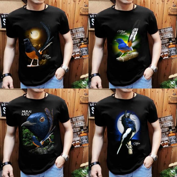 Kaos burung kicau mania 3d / Pakaian pria / kaos burung piala / Baju Pria Keren / Kaos Distro Dewasa