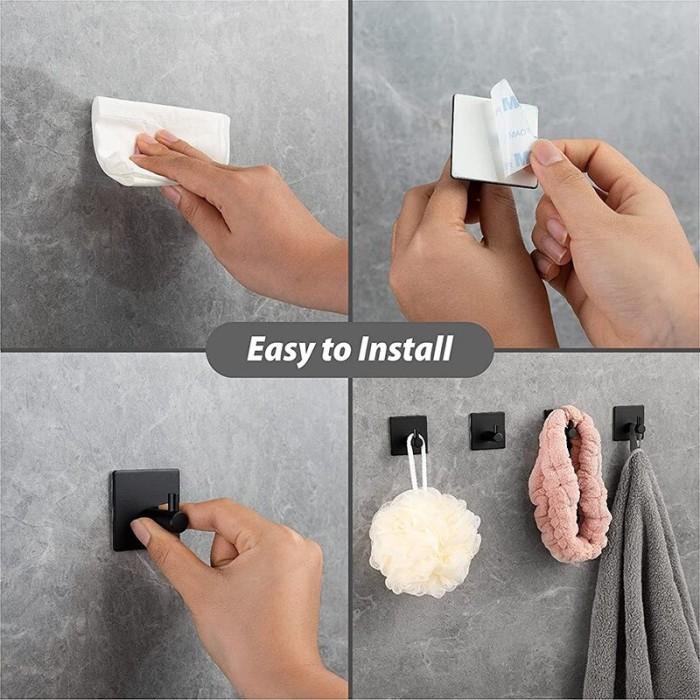 IHLS Gantungan Hook Wall Hanger Organizer Adhesive 1PC VSS1760-Silver
