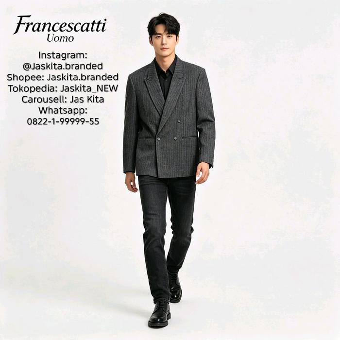 Jas Pria Double Breasted Francescatti Uomo - Size XXL