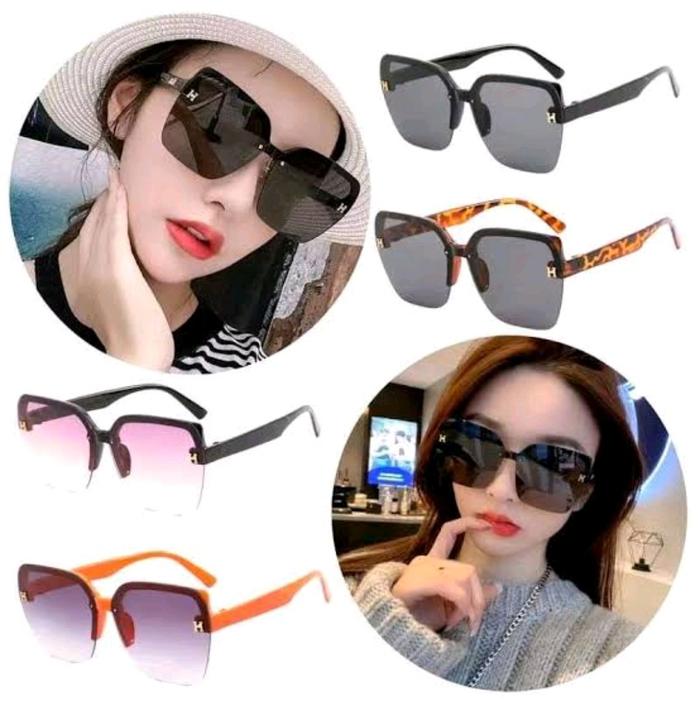 E ( E88 ) KACAMATA WANITA SUNGLASSES KOTAK TANPA BINGKAI