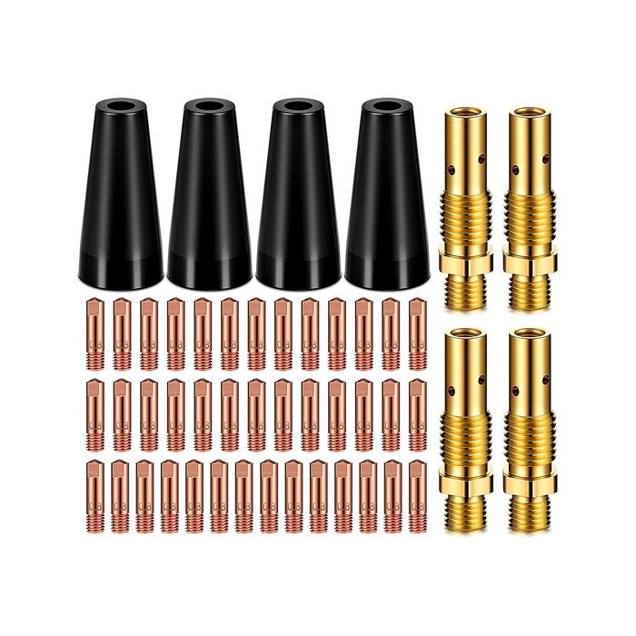 48Pcs Flux Core Gasless Nozzle Tips Kit KP1939-1 Flux Welder Contact