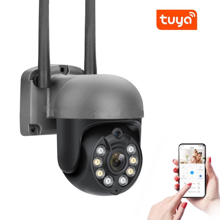 Tuya WiFi IP Camera Outdoor 1080P HD CCTV Camera PTZ Dome PTZ Camera