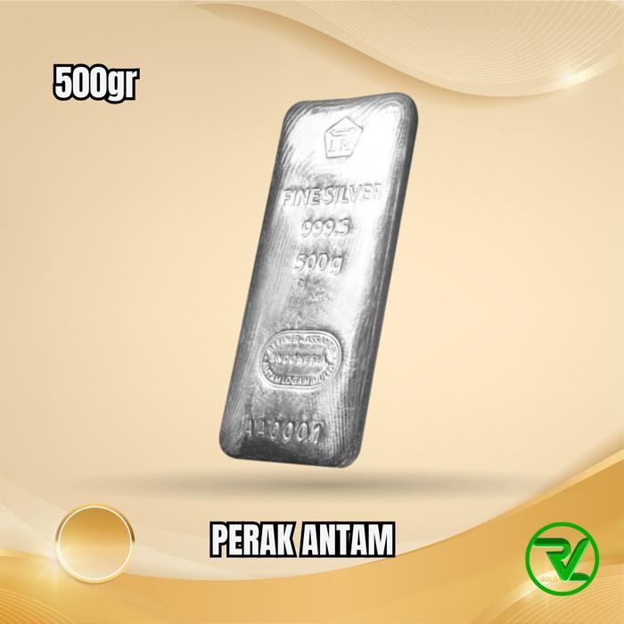 LOGAM MULIA PERAK ANTAM BERAT 500 GRAM - SERTIFIKAT FISIK