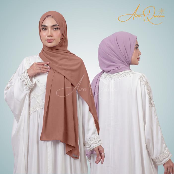 Airaqueen Pashmina Sofa Jersey Mleyot Anti Kusut Panjang 180 cm Lebar 50 cm Dewasa Trendi Cocok Untu