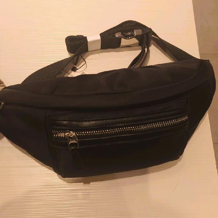 Waist Bag Zara Pria Original Hitam