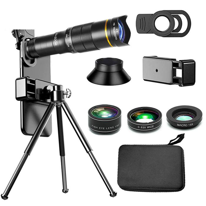 1Pcs Mobile Phone Lens Universal Clip 32X 22X Zoom Cellphone