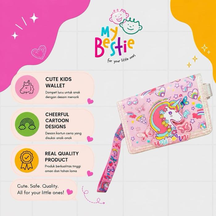 MyBestie Dompet Anak/ Dompet Anak Lipat 2 Motif Lucu U2062