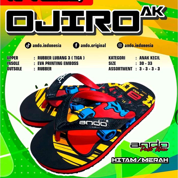 sandal jepit pria anak anak ando ojiro Fashion