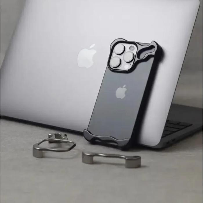 Casing Titanium iPhone 13 14 15 PRO MAX Venom Bumper Mewah Protect Camera