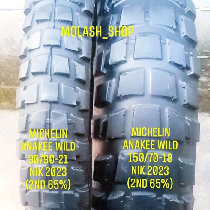 ban motor trail klx 250 crf 250 rally ring 18 21 michelin anakee wild ukuran 150/70-18 & 90/90-21 tu