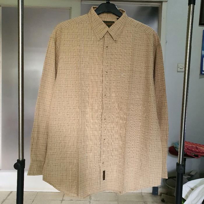 AD kemeja timberland lengan panjang size L pria cowok preloved second bekas Baju Katun Kantor Kancin