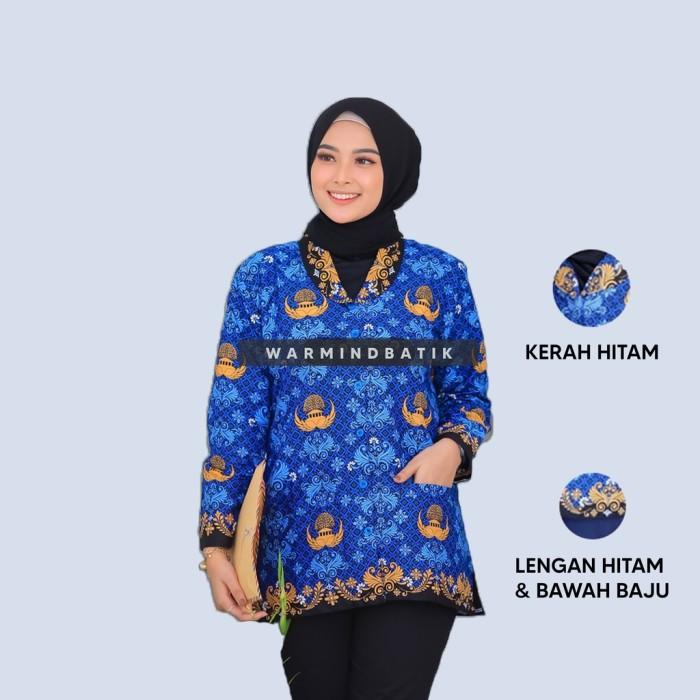 Terjangkau BAJU BATIK KORPRI C50s TERBARU WANITA LENGAN PANJANG SERAGAM MODREN