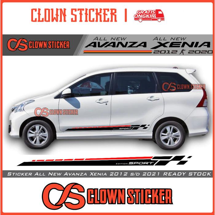 Clown STICKER LIST BODY SAMPING ALL NEW XENIA AVANZA 2001- 2021 SIMPLE SPORT