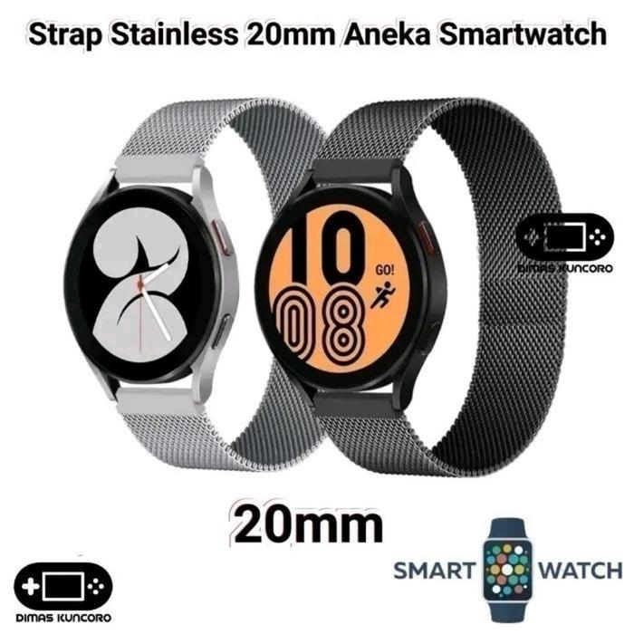 Strap Stainless Steel 20mm dt no.1 dt88 dt89 dt93 dt94 dt96 dt102 tali jam smartwatch
