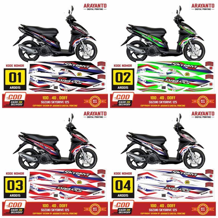 Stiker Striping Suzuki Skydrive 125 Variasi Decal Thailook AR0015
