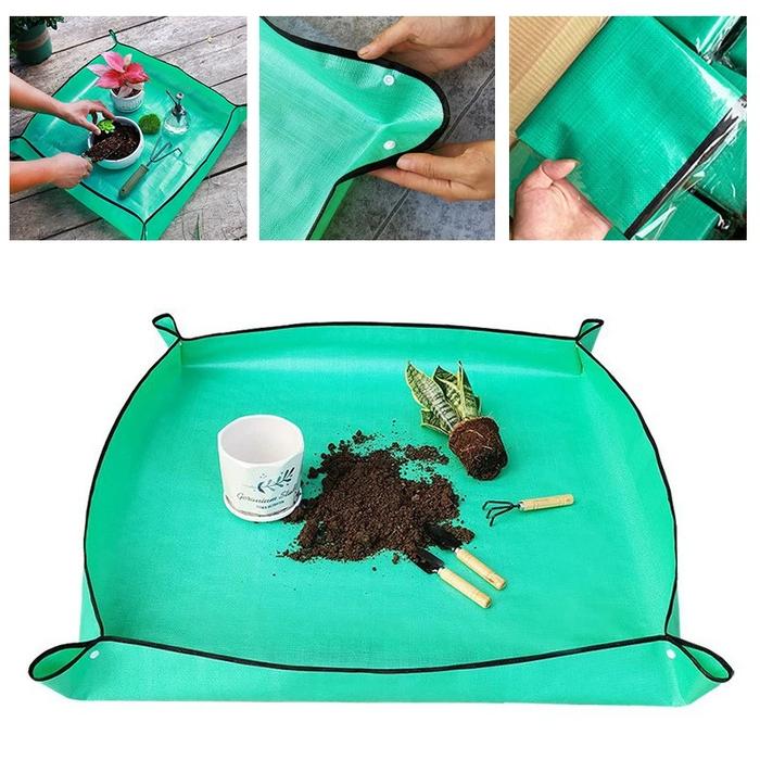 1pcs Planting Mat 50cm-100cm Gardening Potting Pad Foldable Garden Plant Flower Pot Transplanting Wa