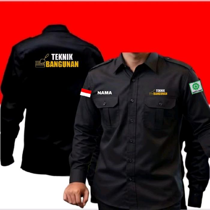 Ready stok teknik bangunan kemeja teknik bangunan baju teknik bangunan seragam teknik bangunan pdh t