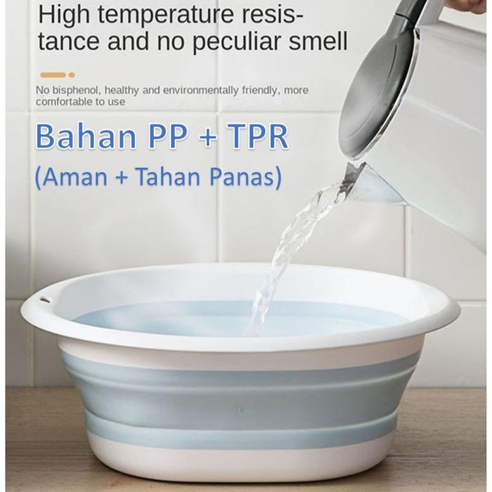 BASKOM PLASTIK LIPAT / EMBER LIPAT / BASKOM LIPAT PORTABEL MULTIFUNGSI / BASKOM LIPAT SILIKON / EMBE
