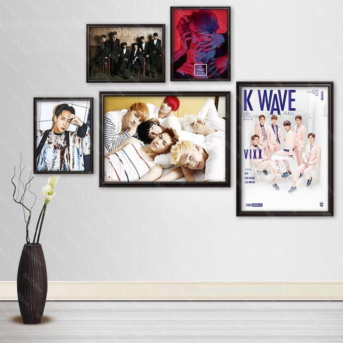 Custom KPOP Singer Combination VIXX Silk Cloth Canvas Poster Home Decoration Wall Art Fabric Poster 