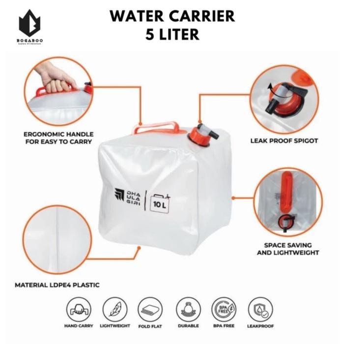 Jerigen lipat kantong air lipat fleksibel kuat ukuran 5liter *