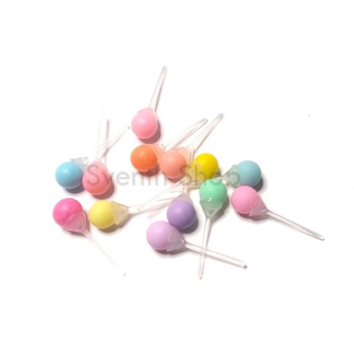Anting Plastik Permen Boba Pastel Color