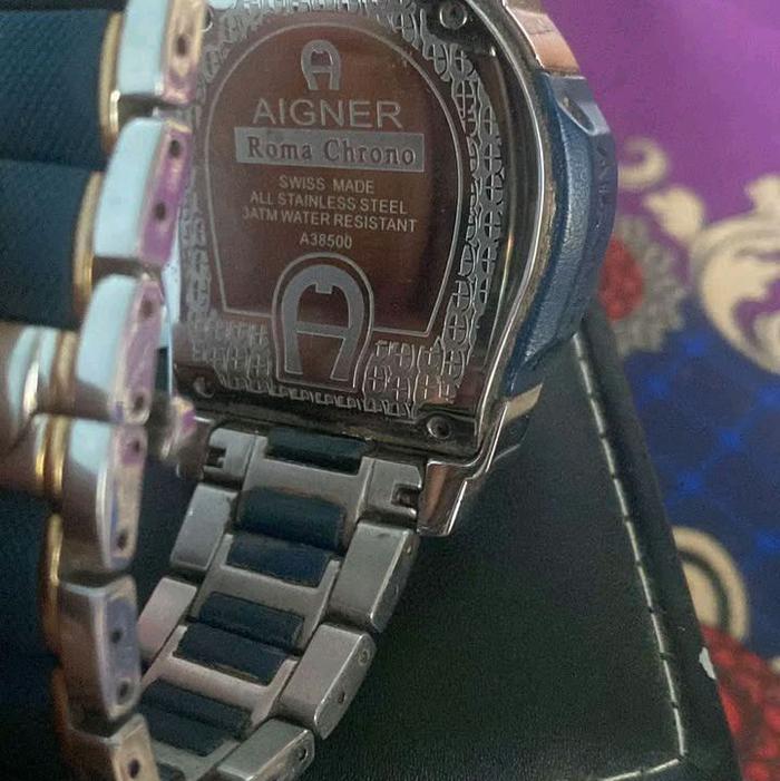 Aigner Roma Chrono A38500 Jam Tangan Pria Swiss Made Stainless Steel 3ATM Water Resistant