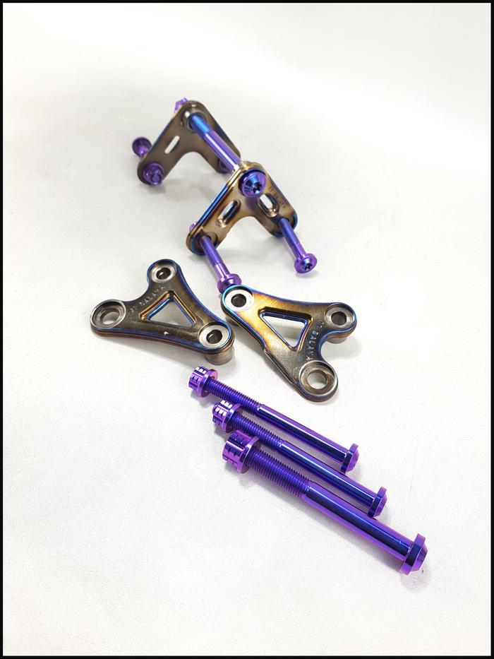 Breket Engine Mounting IT Salaya + Baut Titanium - NINJA R SS (2ND)