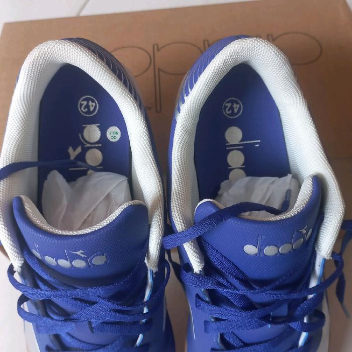 Diadora Sepatu Futsal Pria Ukuran 42 Warna Biru dengan Desain Nyaman dan Tahan Lama