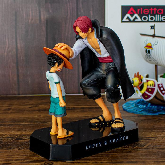 18cm Anime Figure One Piece Luffy Four Emperors Shanks Straw Hat Luffy Action Figure Monkey D Luffy 