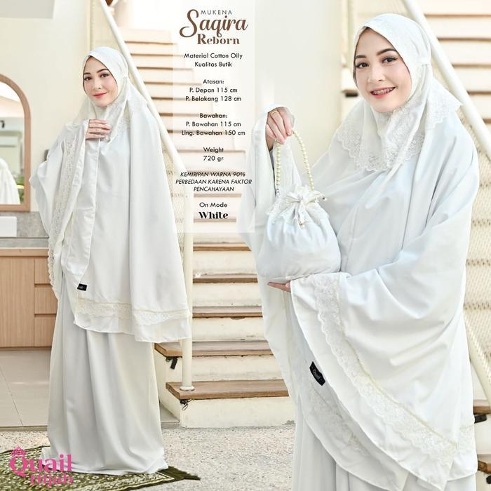 PROMO SPECIAL Quail Hijab - Saqira Reborn Mukena Seserahan | Umroh | Mukena Renda Premium FREE POUCH