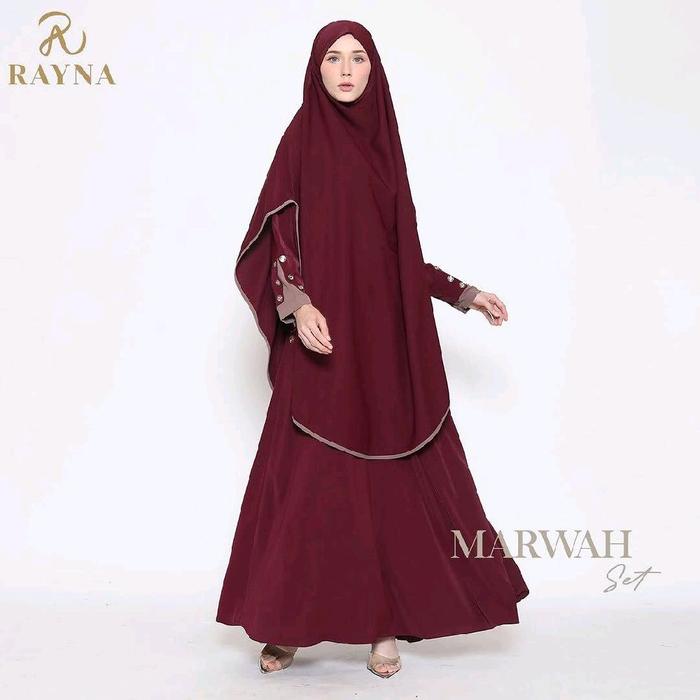 Marwah By Rayna | Set Hijab | Syar'i | Gamis anti UV | Syar'i Set Hijab | Gamis  Muslim Wanita Dewas