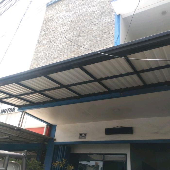 kanopi atap Upvc 2layer   menggunakan rangka besi