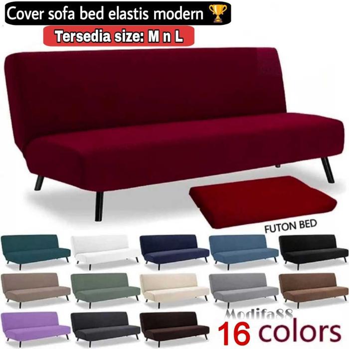 Sarung sofa bed polos INFORMA,GOTHAM,IVARO,OAKLAND elastis size S M L / Cover SOFA BED stretch