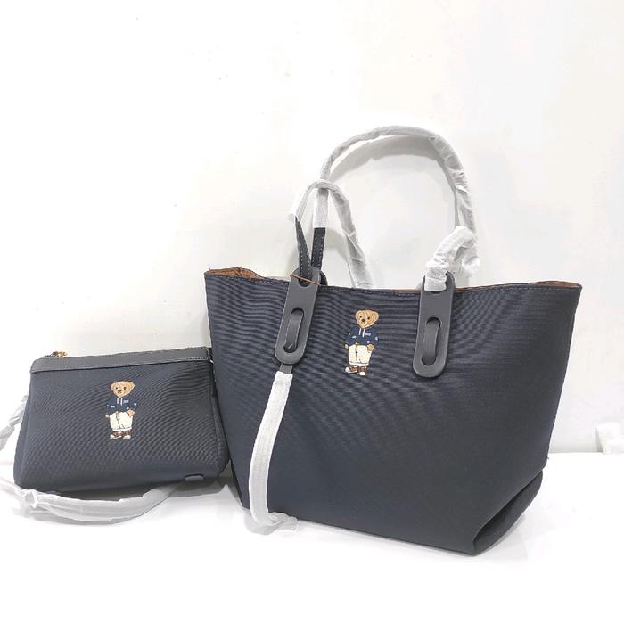 TTWNBEAR ORIGINAL TN3532 TOTE BAG HITAM TERBARU - TAS TOTE WANITA - TTWNBEAR