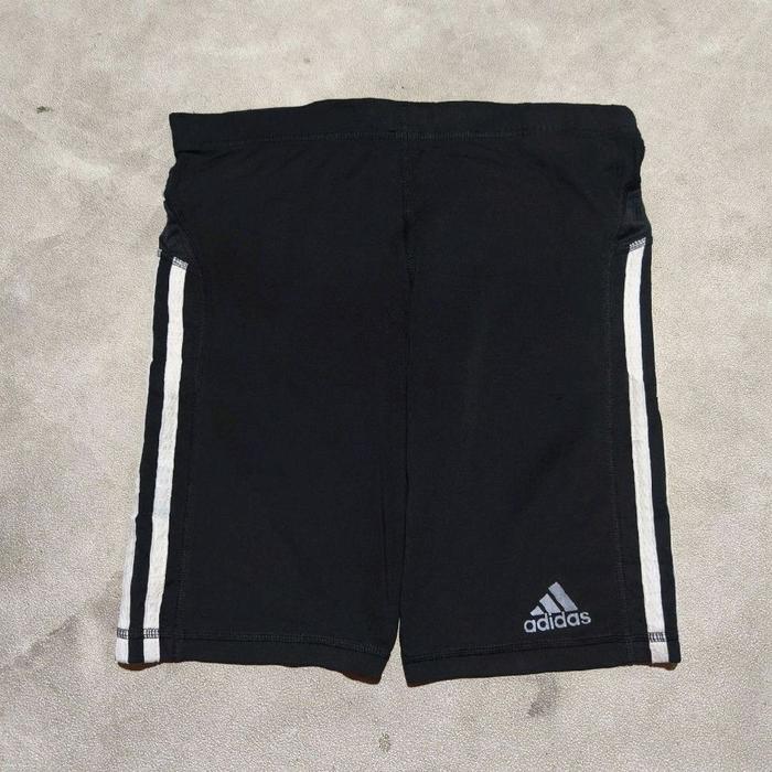 Celana pendek olahraga pria Adidas reponse hitam list putih bekas