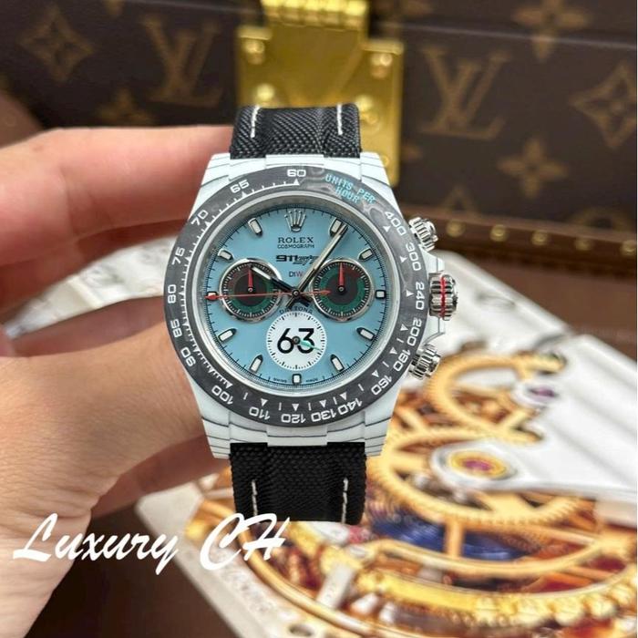 RolexDaytonaDiW Ferrari Tiffany Dial Replica Watches White Carbon Super Light 40mm