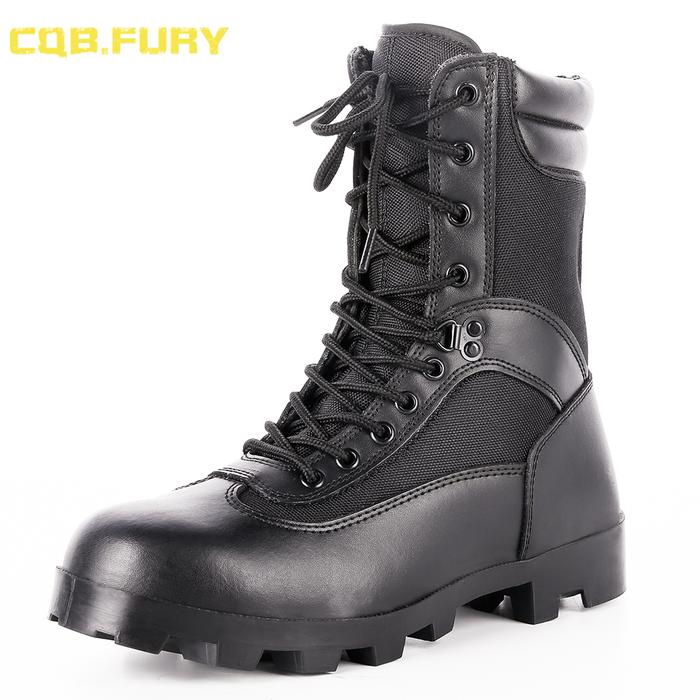CQB.FURY Black mens Tactical Boots Leather summer waterproof military
