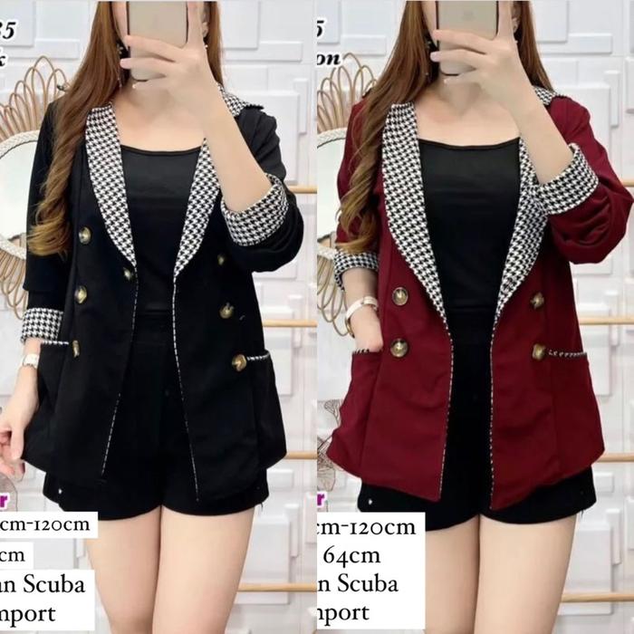 BLAZER SCUBA BANGKOK TERMURAH / BLAZER WANITA / BLAZER KANTOR