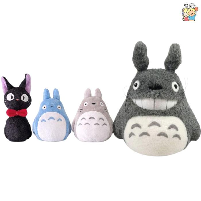 Studio Ghibli Totoro & Jiji Plush Doll + Brooch Pin – Boneka Anime Cute