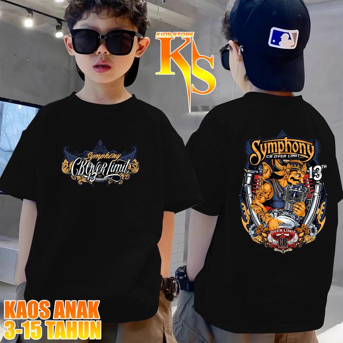 kaos ANAK acara symphony cb over limit pandaan 13 tahun