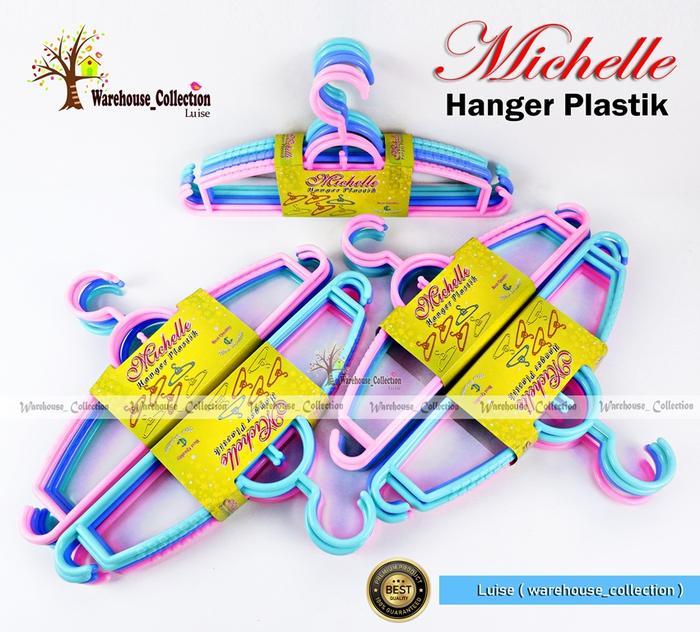 (ISI 3 pak + free 1 pak )=2 lusin Gantungan Baju Plastik Tebal/Hanger Baju Laundry Jemuran /GANTUNGA