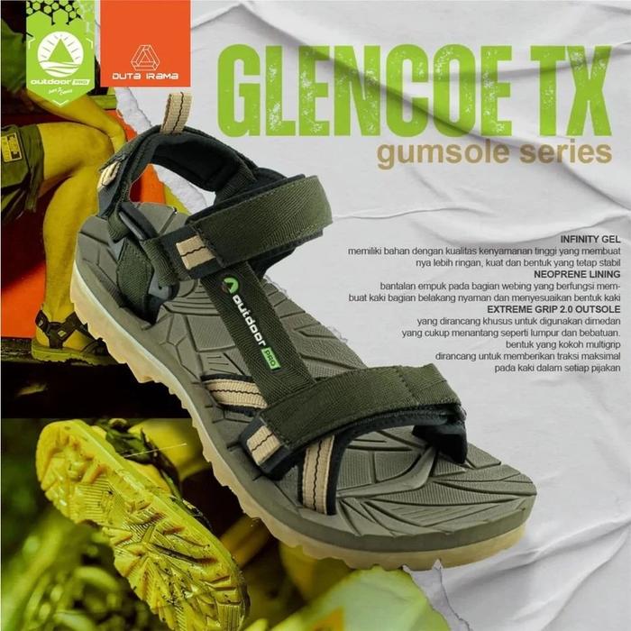 Sandal Gunung GLENCOE TX OUTDOOR PRO Duralite Sole Hiking Sandals