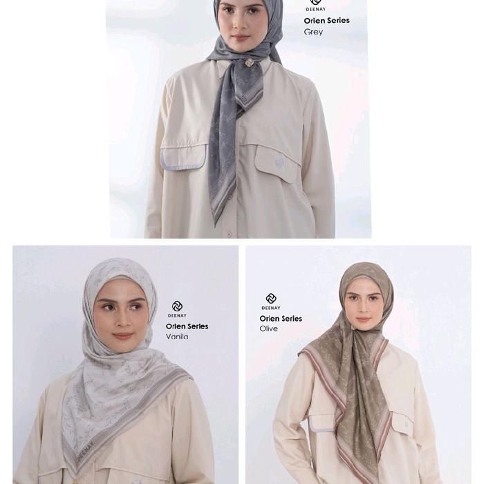 HIJAB DEENAY ORIEN SERIES ( GREY VANILLA OLIVE )