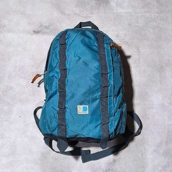 Tas ransel daypack outdoor hiking gunung karrimor biru bekas